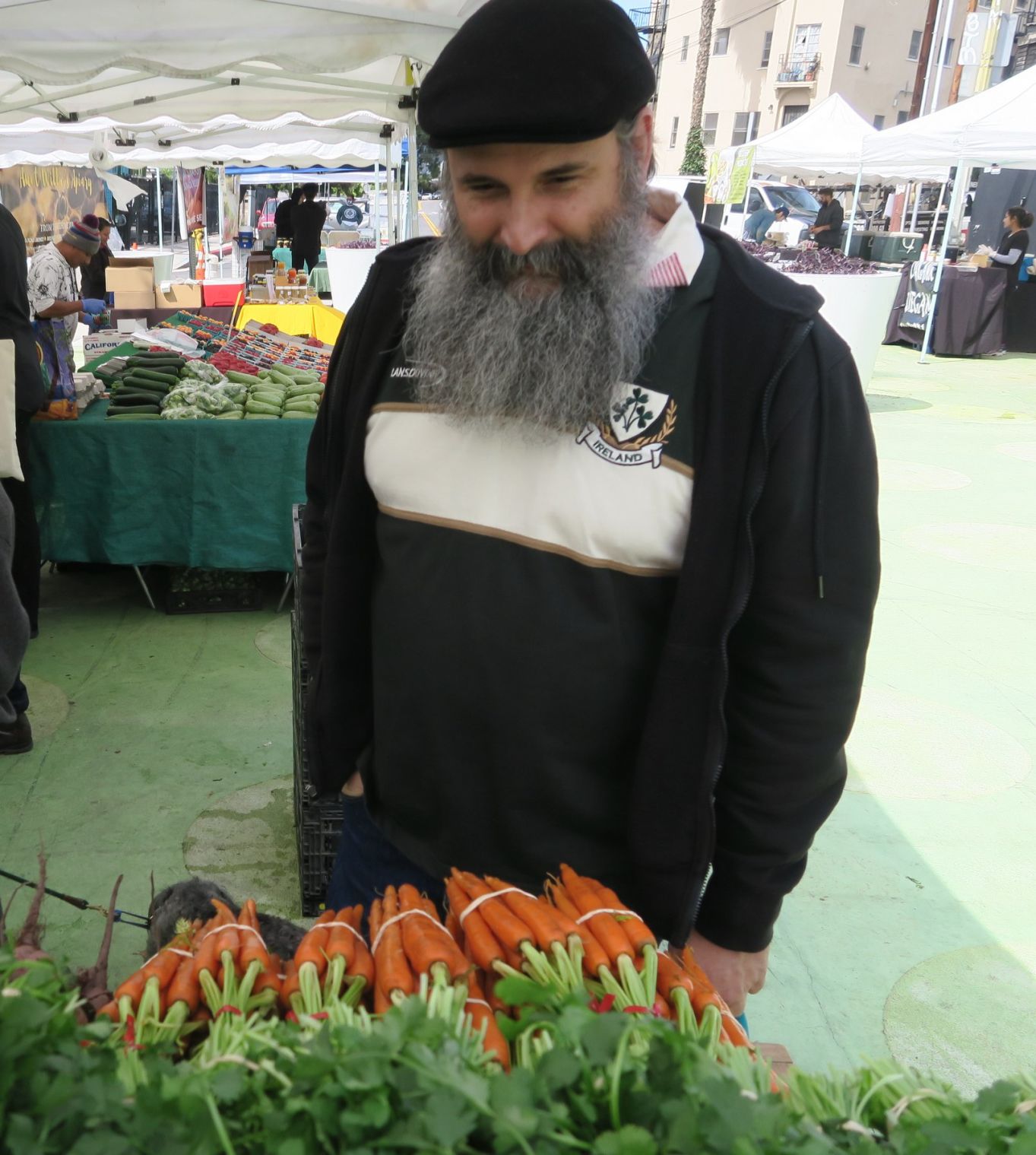 Daniel Pilcher at Silver Lake farmers market coronavirus